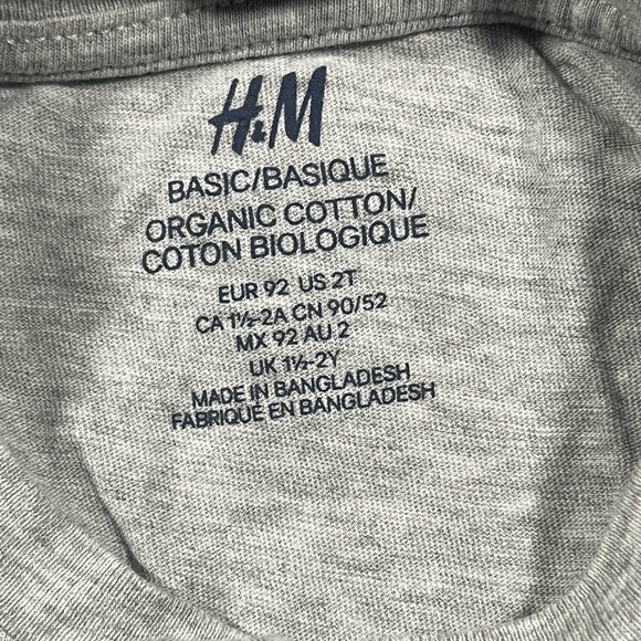 4/$20 H&M Grey Long Sleeve Cotton Shirt - Picture 4 of 4